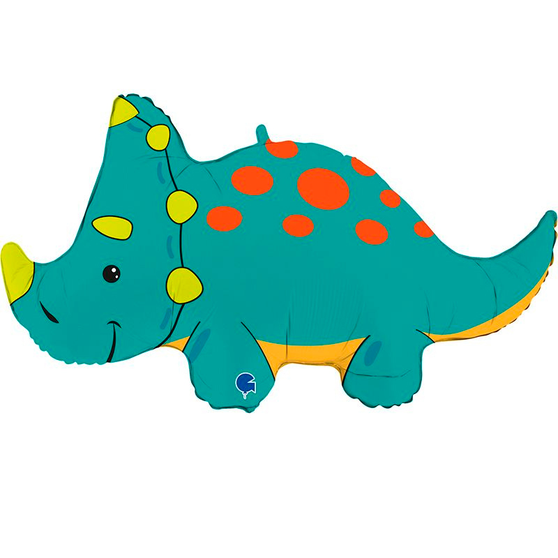 Фольгированный шар «Динозавр трицератопс» - купить с доставкой.
